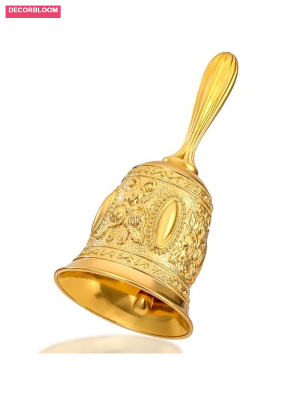 Vintage Hand Bell Loud Call Service Handbell Metal Wedding Dinner